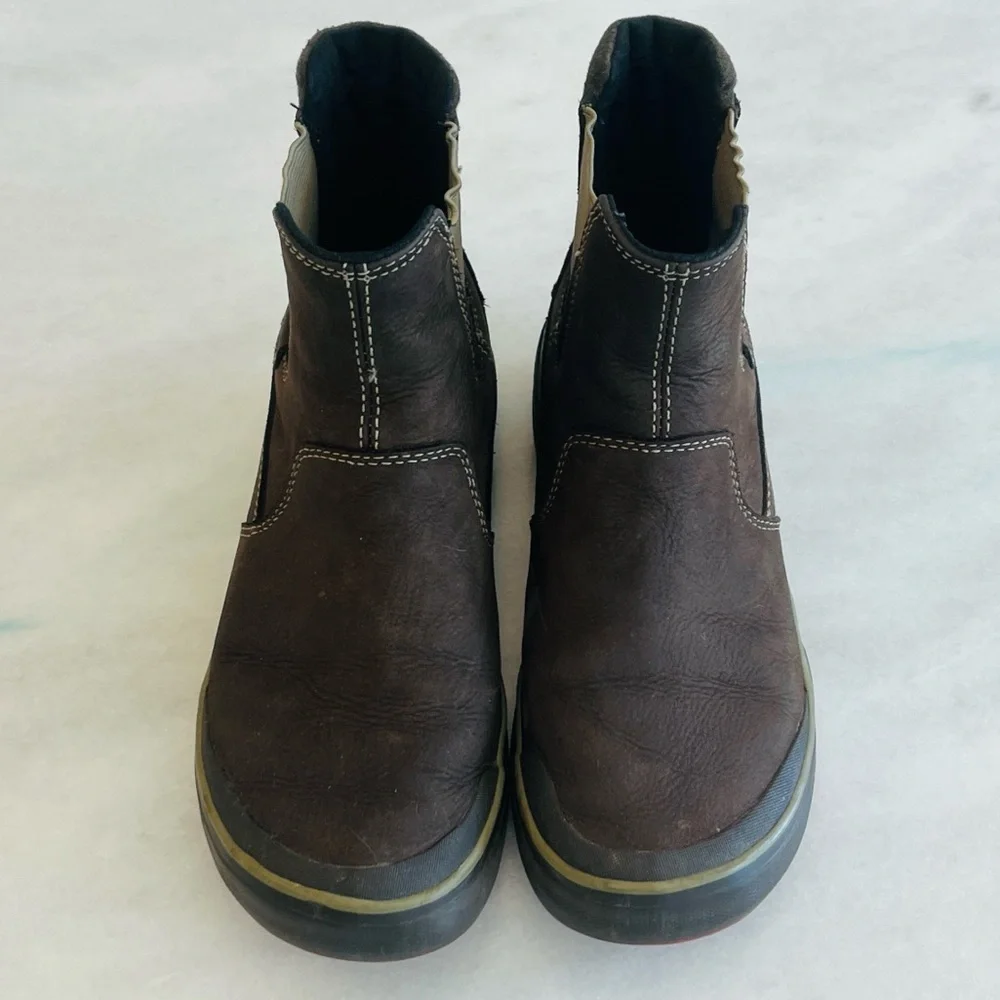 Keen Elsa II Chelsea Waterproof Boots Brown Slip-on Leather Insulated Women's 6